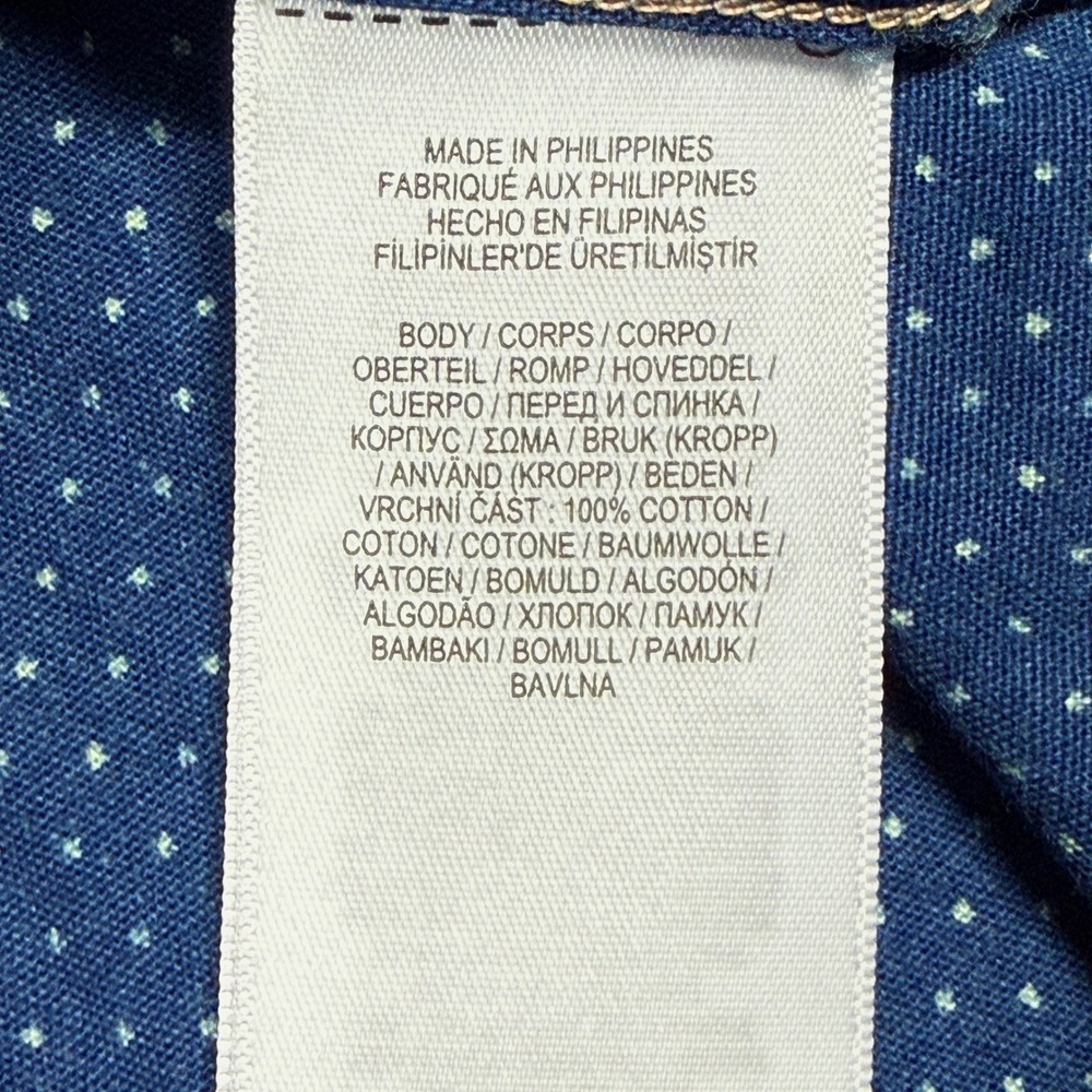 Double RL Indigo Cloth Shirt Mens XS Blue Polka Dot Workwear Button Down RRL - Picture 8 of 11